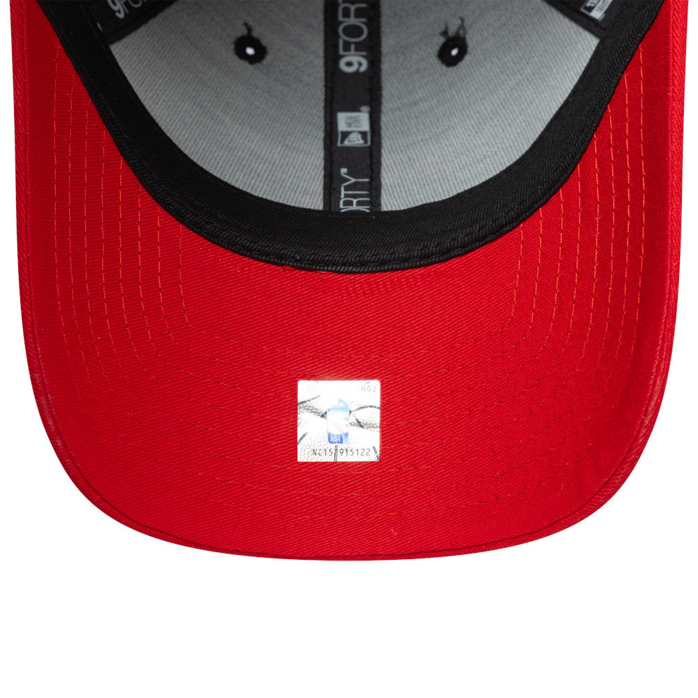 Chicago Bulls Hat - Side Patch 2Tone Black Red NBA 9Forty Strapback Cap - New Era